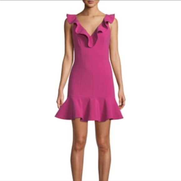 Likely Fuchsia Ruffle Mini Dress - Picture 2 of 10